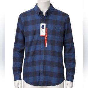 Weatherproof Navy Plaid Men's Shirt M